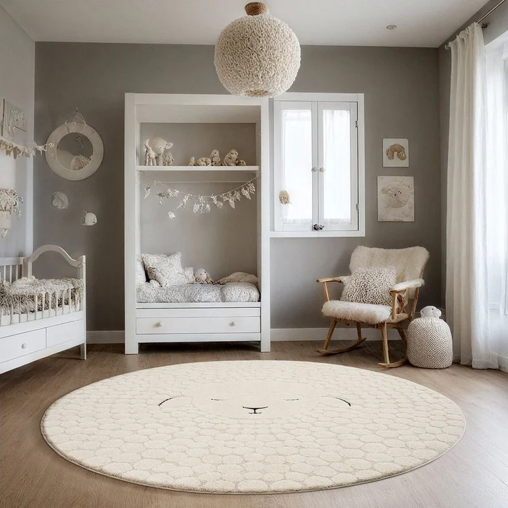 the carpet Teppich Elisa Kids, rund, Höhe: 12 mm, Kids Kinderzimmer Teppich strapazierfähig und pflegleicht – Bild 1