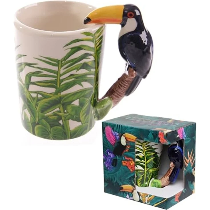 Puckator Tasse Tukan 3D Kaffeebecher mit Tukan als Griff aus Keramik – Bild 7
