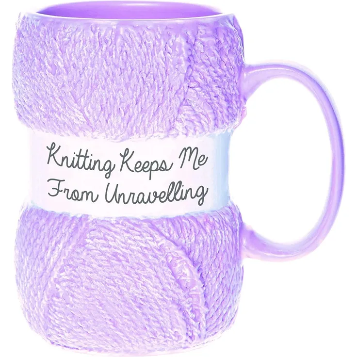 Boxer Gifts Keeps Me from Unraveling Novelty Knitting Mug Realistische Garndetails Tolles Weihnachts , Geburtstags oder Muttertagsgeschenk für Sie, Keramik