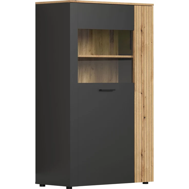 Highboard Avila in grau und Eiche Evoke 90 x 146 cm – Bild 2