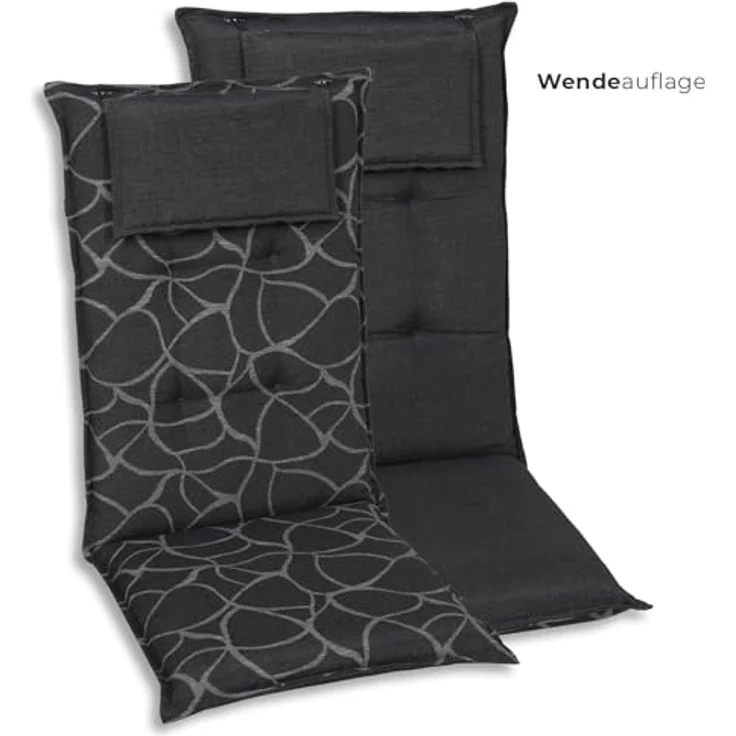 GO-DE Hochlehnerauflage, (Set, 2 Auflagen), anthrazit – Bild 3