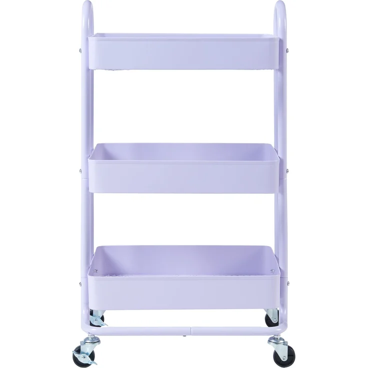 en.casa Küchenrollwagen Pyhäntä mit 3 Ebenen Lila, 78,5 x 46 x 35 cm – Bild 4