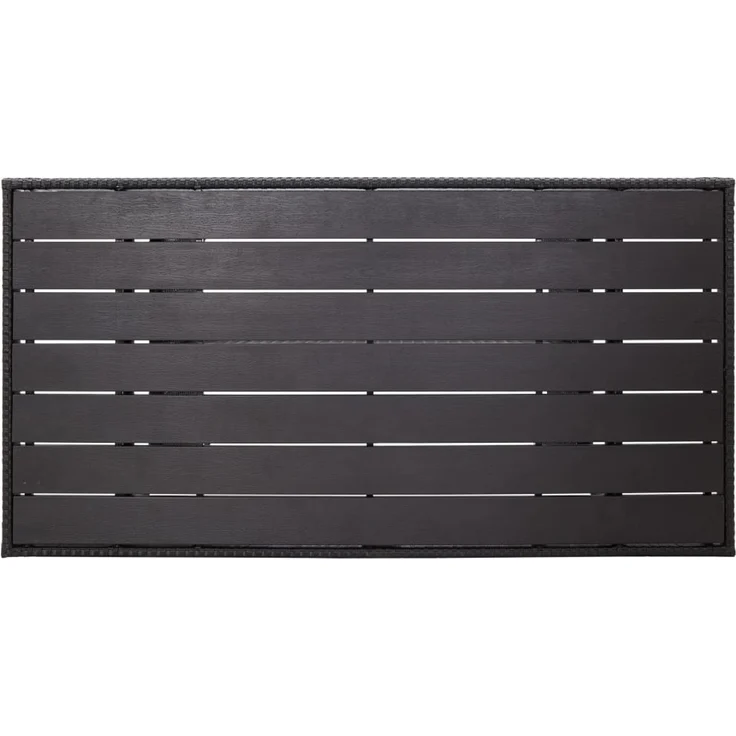 Gartentisch, Beistelltisch, Balkontisch Schwarz 120 x 70 x 66 cm Poly Rattan – Bild 4