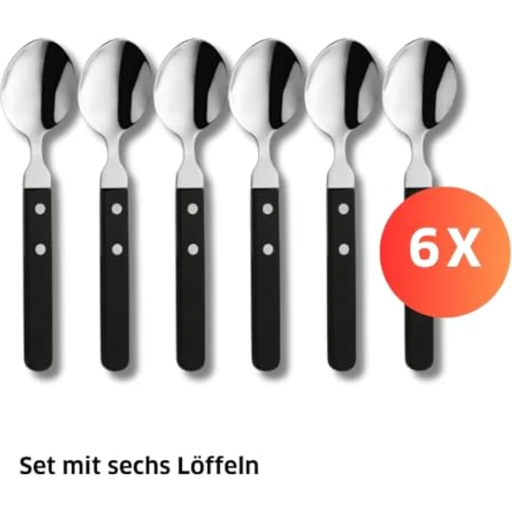 Amefa 'PIZZA' Menülöffel Set 6-teilig, Kunststoff schwarz, 19,4 cm – Bild 5