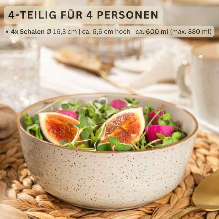 SÄNGER Schalen Set Rio Creme 4 teilig – Bild 2