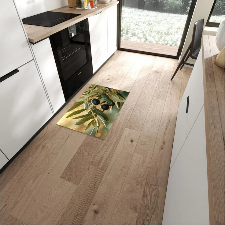 Primedeco Teppich Küchenteppich Olivenzweig PVC rutschfest abwaschbar Läufer, Rechteckig, Höhe: 3 mm, Pflegeleicht & Wasserabweisend – Bild 2