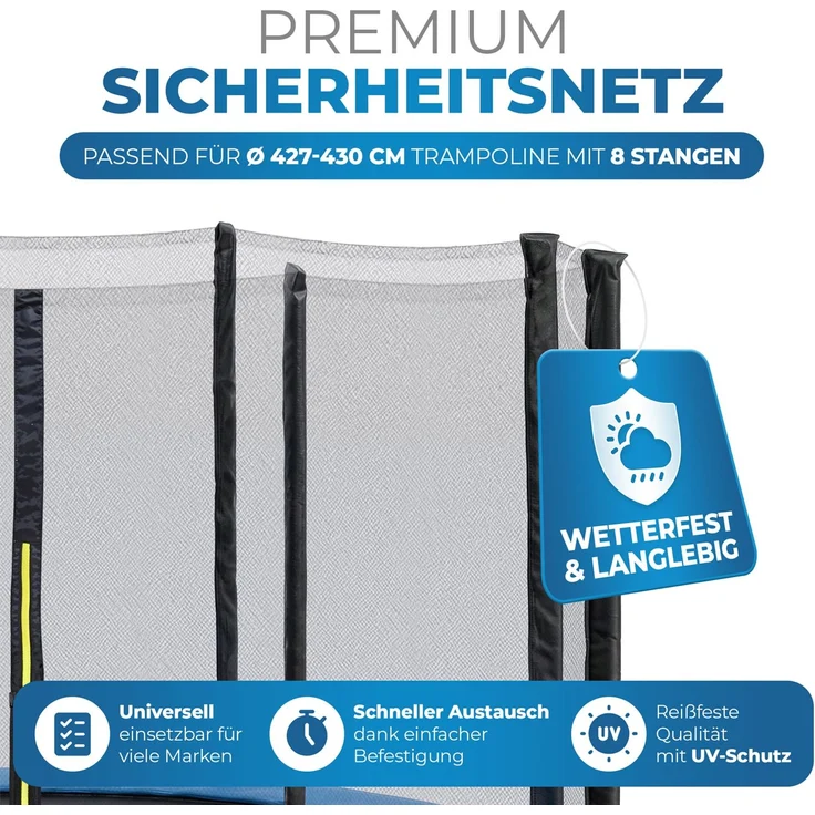 Terena Sicherheitsnetz Premium Ersatznetz für Trampolin 430 cm – Bild 3