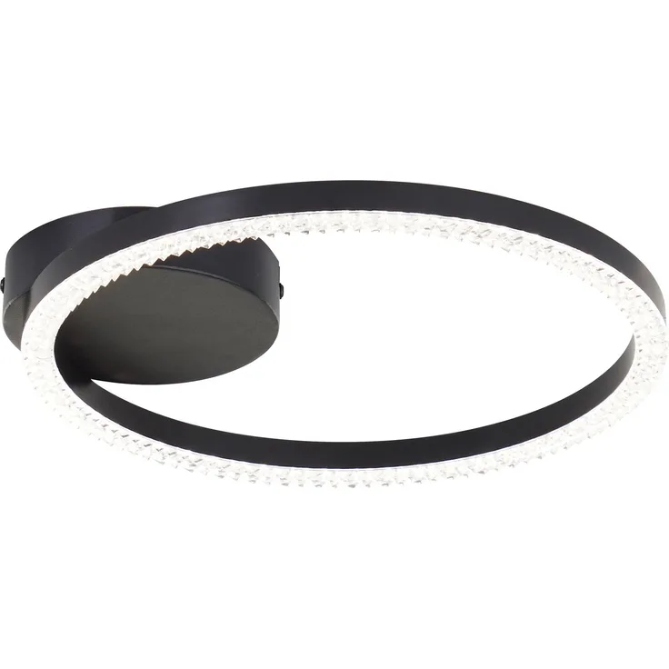 Brilliant LED Deckenleuchte Aurelia G80765/06 Wohnzimmer, Küche, Flur, Schlafzimmer, Arbeitszimmer Metall/Kunststoff Indoor Decke schwarz - LED fest integriert