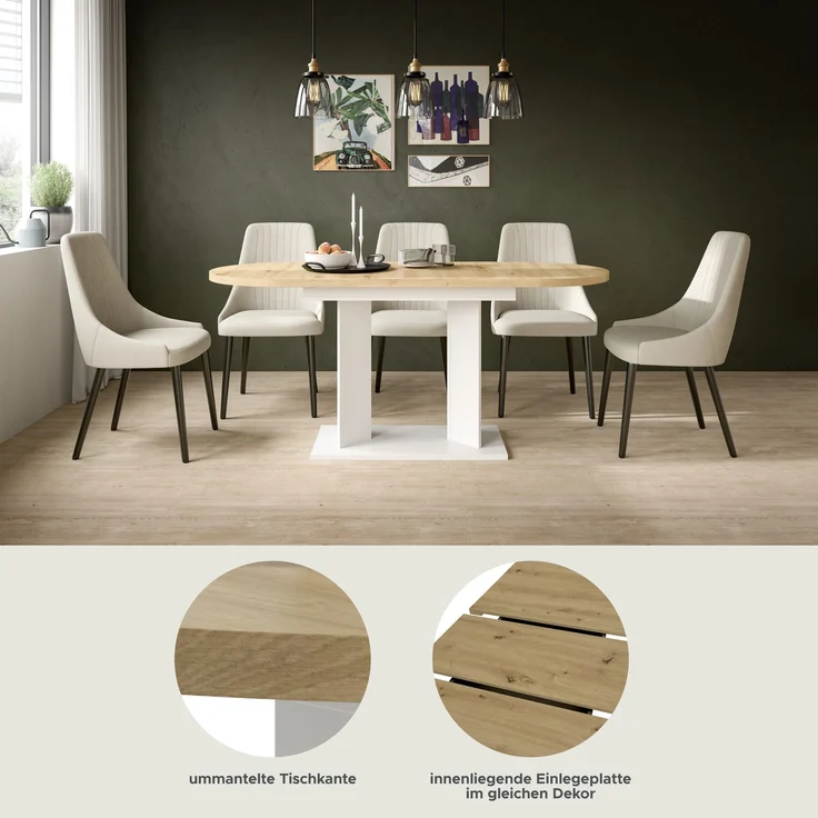 Gustav Esstisch in Artisan Eiche Nachbildung – Bild 8