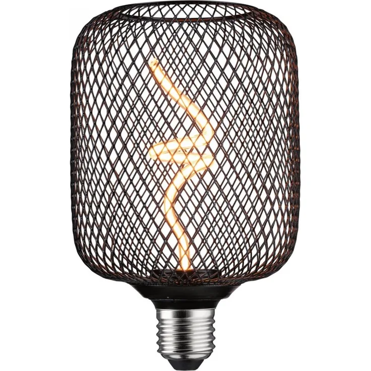 Paulmann 29262 LED Lichtquelle Zyl Metallic Glow E27 Goldlicht schwarz dimmbar
