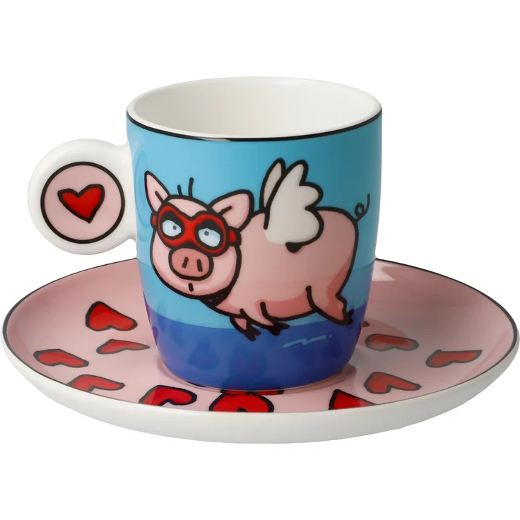 Goebel / Ed Eck- When Pigs Fly,Espressotasse,12,0cm x 12,0cm x 7,0cm / Fine Bone China / 12,0cm x 12,0cm x 7,0cm – Bild 4