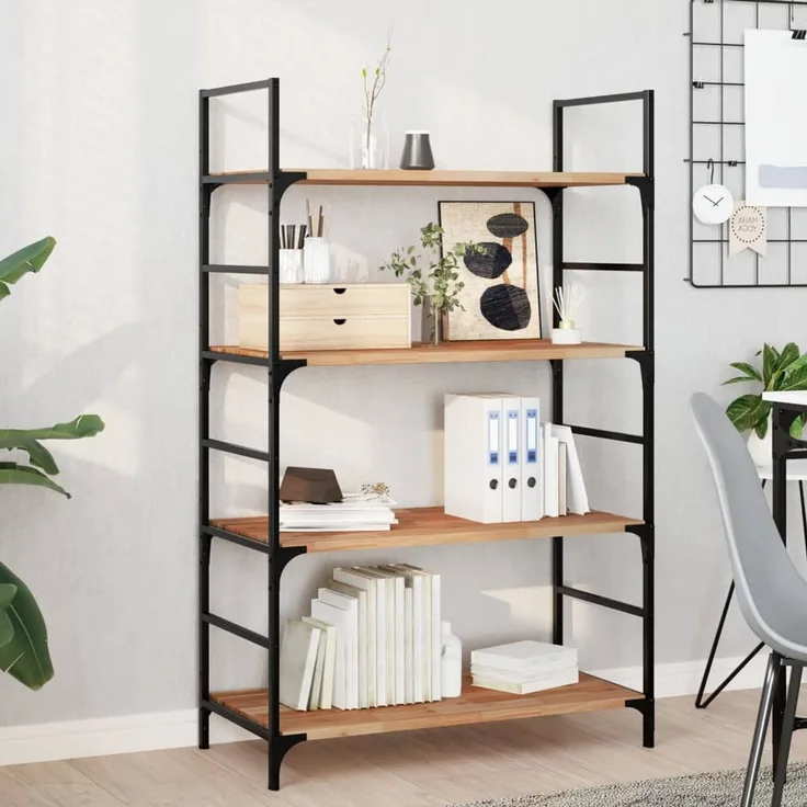 Bücherregal Wand 4 pcs, Schweberegale, Wandregal 60x40x2 cm Massivholz Akazie Ölbehandelt