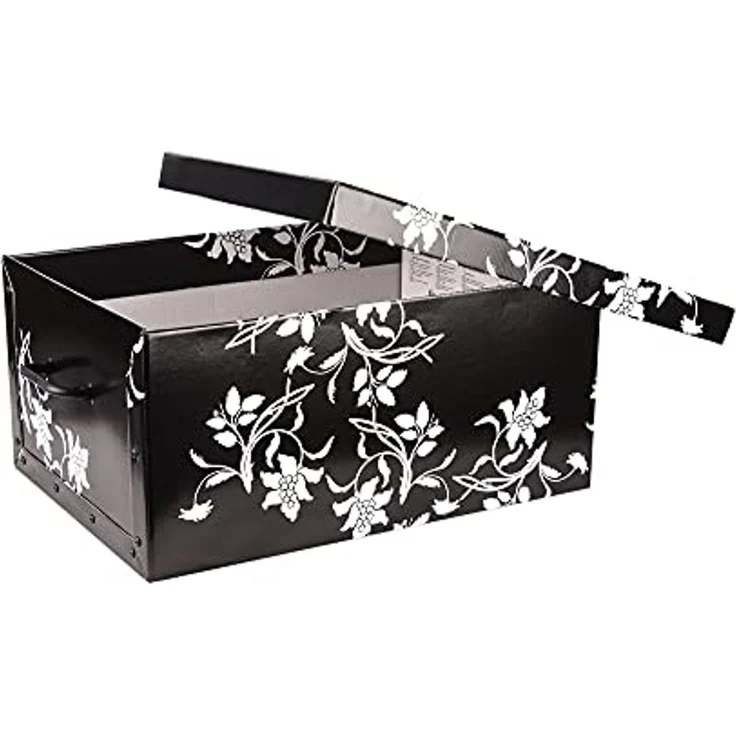BigDean Aufbewahrungsbox 3x je 45 Liter mit Deckel & Griffen stabile Pappe Ordnungsboxen (Set, 3 St, Aufbewahrungsbox), Robust + Stabil mit Griff, Hübsche + praktische Deko-Box – Bild 5