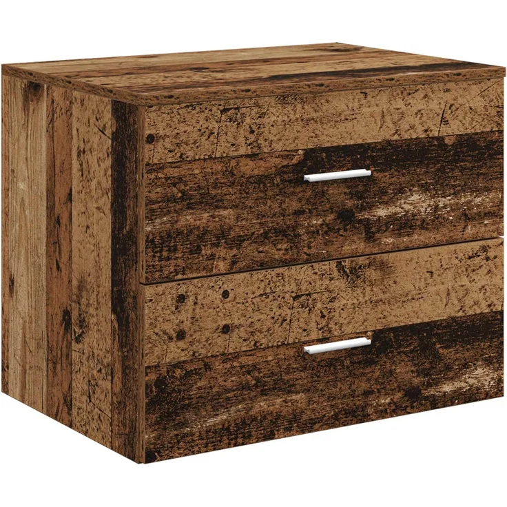 vidaXL Wandmontierter Waschbeckenunterschrank Altholz 3404388 – Bild 4