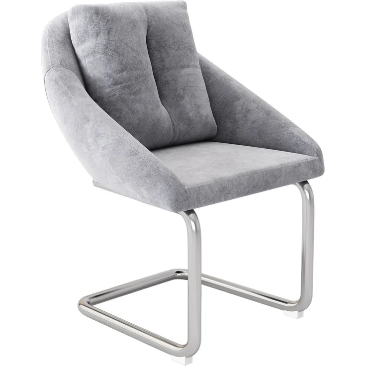 Esszimmerstuhl 4er-Set, Samtbezug, ergonomisch, Grau,82*59*65 cm – Bild 6
