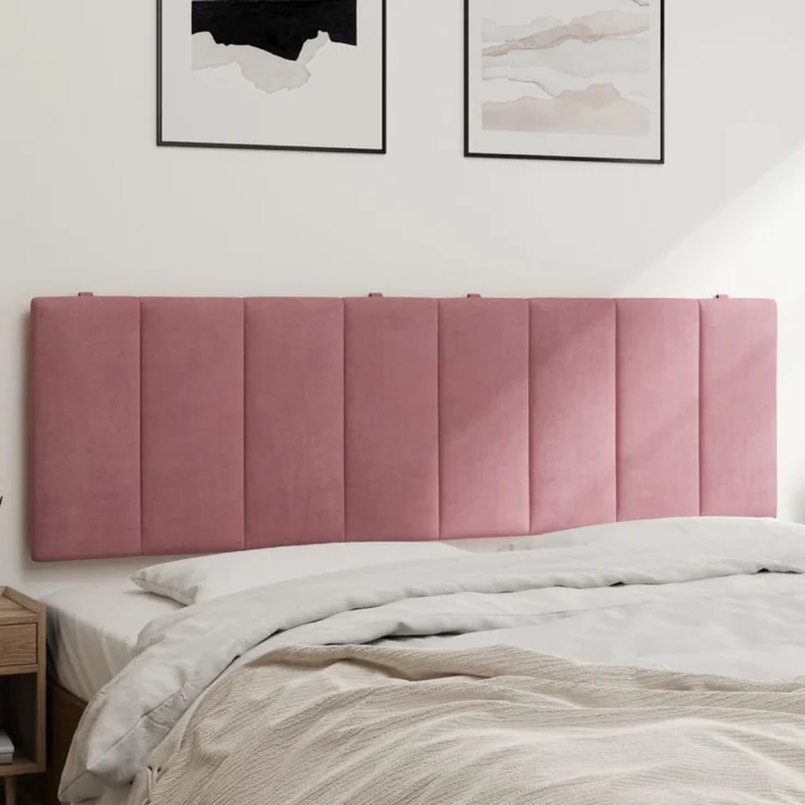 vidaXL Kopfteil-Kissen Rosa 160 cm Samt 374680 – Bild 1