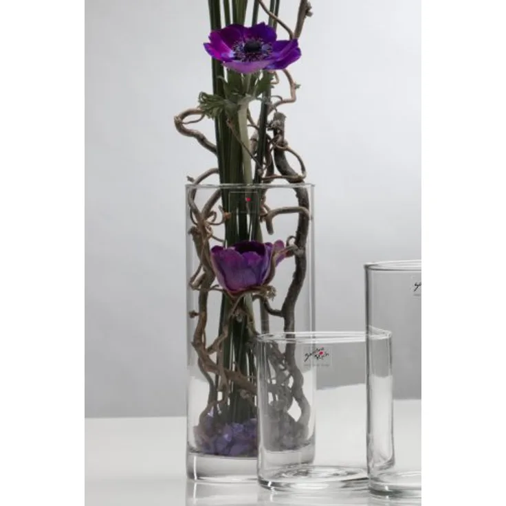 Sandra Rich Vase, rund, 9 x 20 cm, elegante Dekoration für jeden Raum