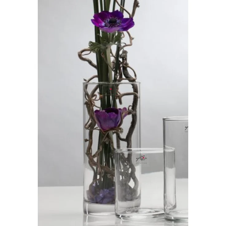 Sandra Rich Vase, rund, 9 x 20 cm, elegante Dekoration für jeden Raum