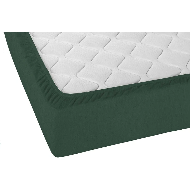 biberna Melange-Flanell Spannbetttuch 0841380 MELANGE UNI, dunkelgrün, 1x 140x200 cm - 160x200 cm – Bild 3