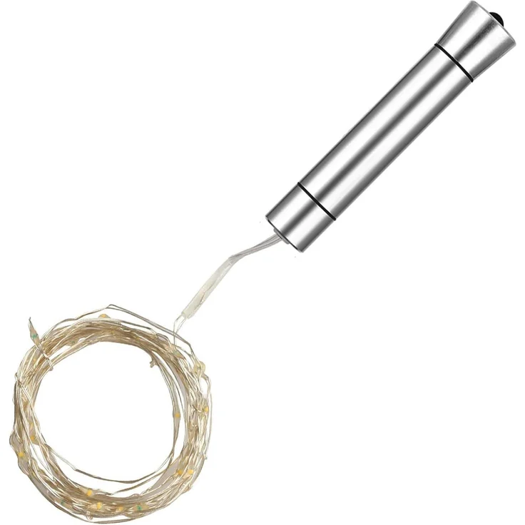 hellum Flaschenlicht mit Timer, Flaschen Licht Warmweiß, 20 LED Flaschen-Lichterkette Batteriebetrieben LED Lichterkette für Flaschen DIY, Tisch Deko, Weihnachten 522822 – Bild 2
