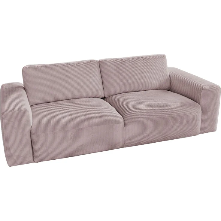 KAWOLA Sofa BODHI 3-Sitzer Cord rosa 80 x 110 x 242 cm – Bild 3