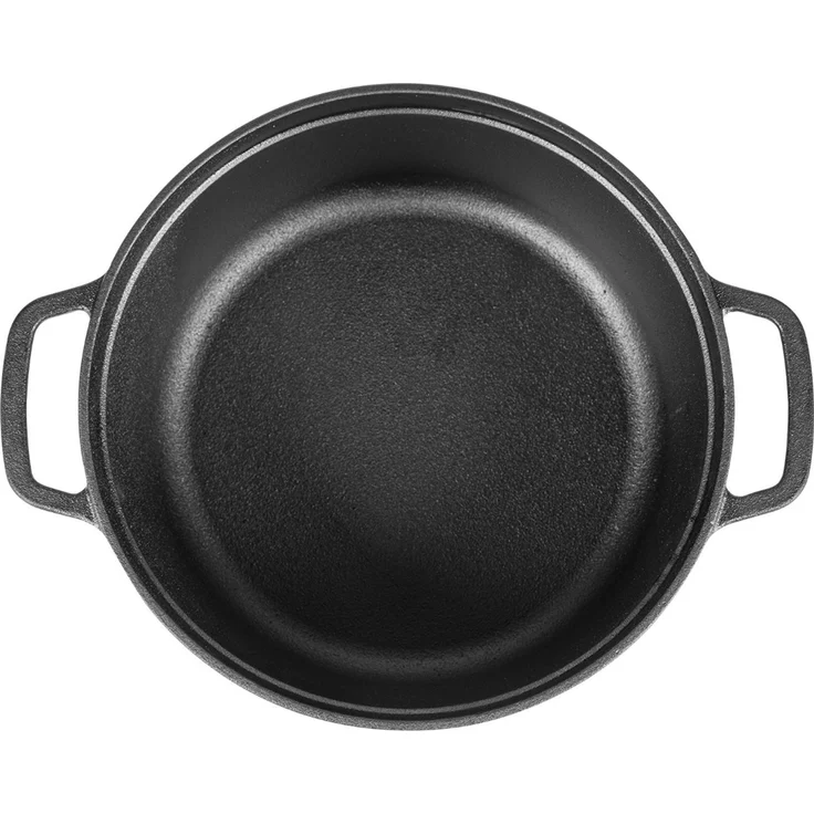 Browin 330527 Gusseisentopf mit Pfanne, 3,5 L / Schmortopf mit Grillpfanne – Bild 5