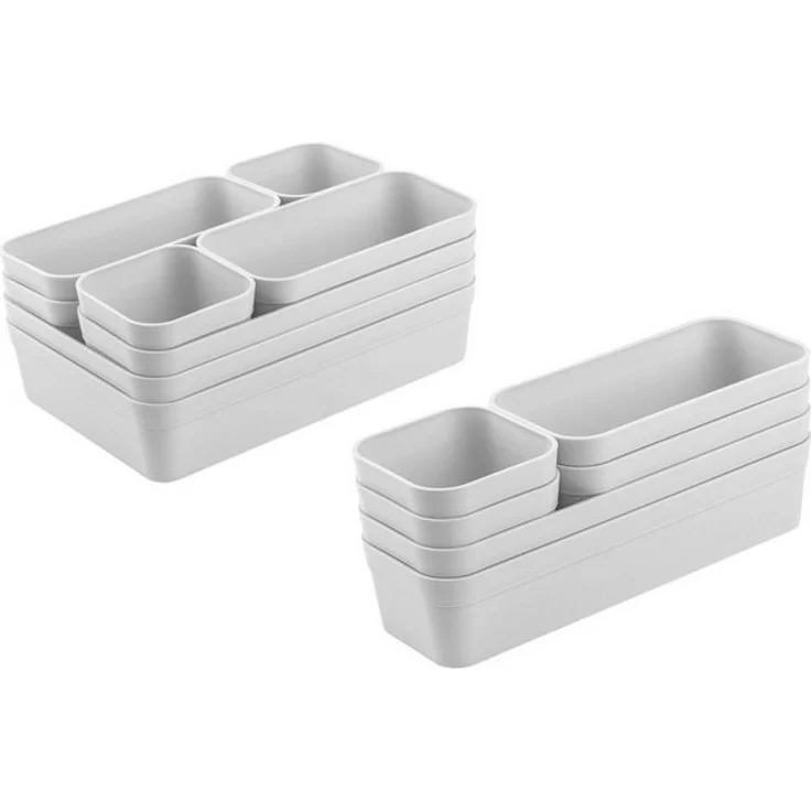 Engelland Schubladeneinsatz Schubladen-Organizer (Vorteils-Set, 14 St, individuelle Anordnung, passend für alle gängigen Schubladen), BPA-frei, spülmaschinengeeignet, gefrierschrankgeeignet – Bild 4