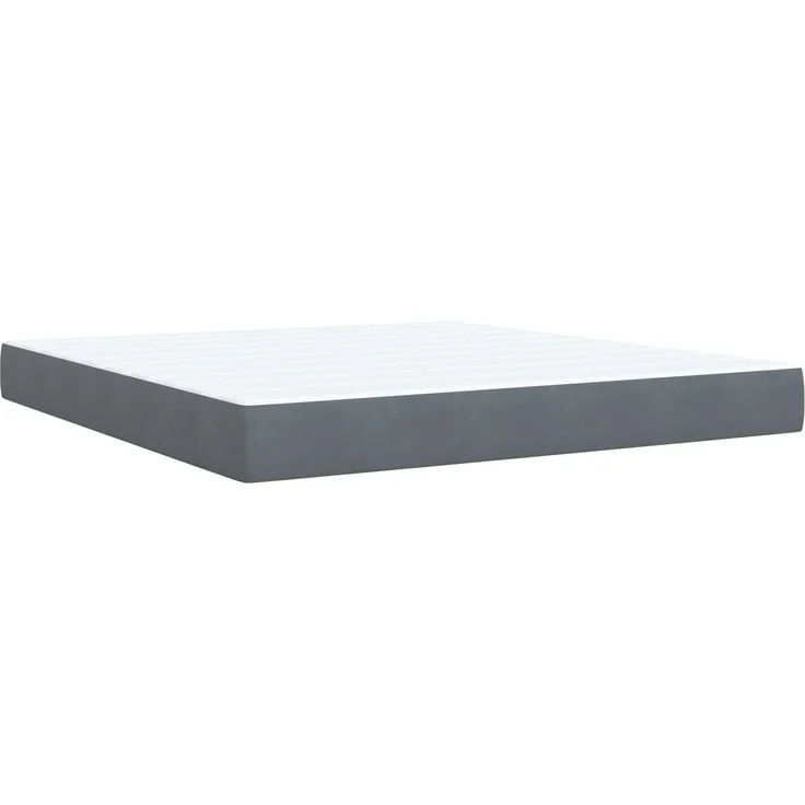 vidaXL Boxspringbett mit Matratze Dunkelgrau 180 x 200 cm Samt 3450771 – Bild 6