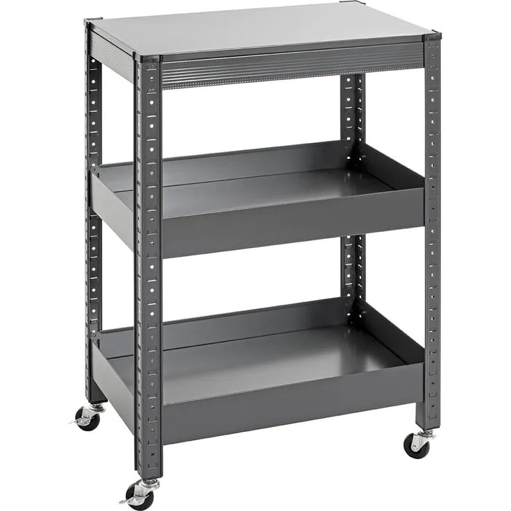 HAKU Möbel Servierwagen, anthrazit, Metall - Maße: B 50 x H 75 x T 32 cm, Style: Modern