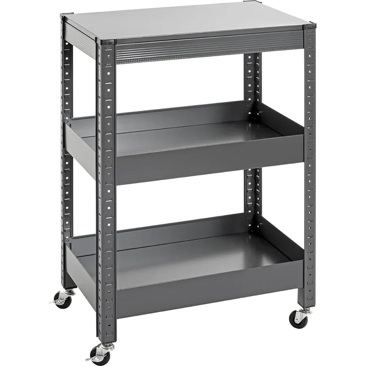 HAKU Möbel Servierwagen, anthrazit, Metall - Maße: B 50 x H 75 x T 32 cm, Style: Modern