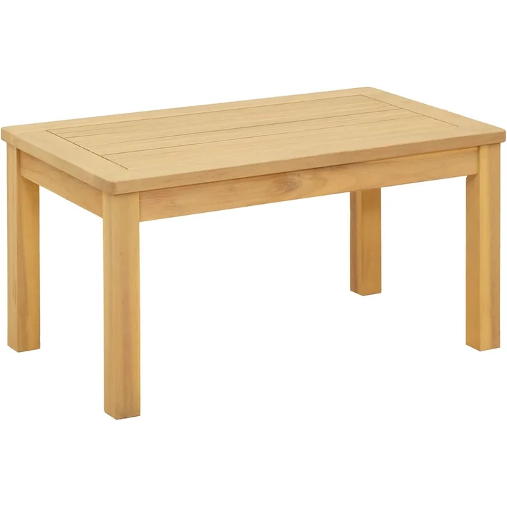 Couchtisch Sofatisch, Helles Akazienholz 70 x 40 x 36 cm Massivholz Akazie d277e – Bild 2