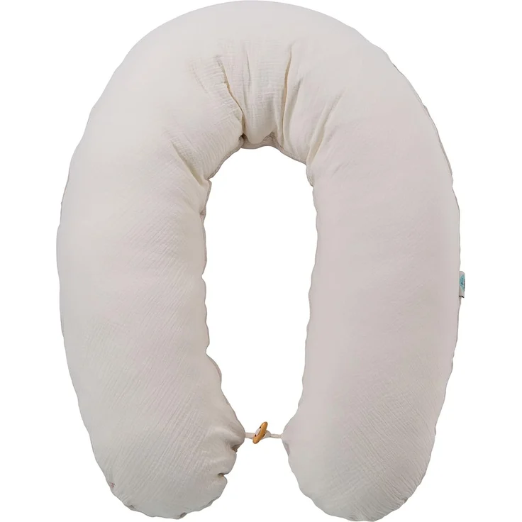 sei Design Musselin Stillkissen XXL 190x30 Öko-Tex Seitenschläferkissen | Ergonomisches Schwangerschaftskissen Lagerungskissen | Bezug aus Musselin [Baumwolle] & Teddyplüsch – Bild 8