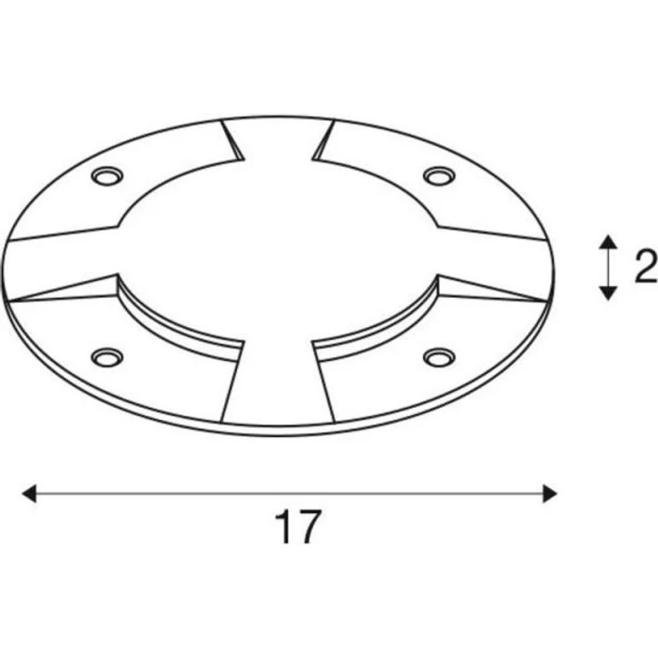 SLV No. 1001255 BIG PLOT Abdeckung 4 Auslässe Edelstahl 316 – Bild 5