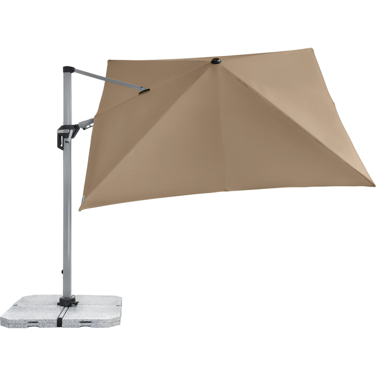 Doppler Sonnenschirm / Ampelschirm "Active II Pendelschirm 350 x 260", greige, 350 x 260 cm – Bild 5