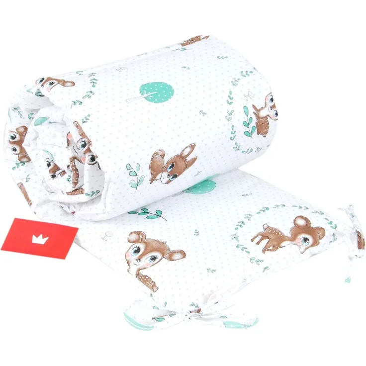 BabyLux Bettnestchen BABYLUX Bettumrandung NESTCHEN Bettnestchen 210 x 30 cm Babybett, 120. Wald Reh