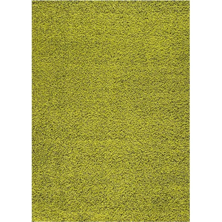 Vimoda Hochflor-Teppich Teppich Shaggy langflor Grün, Rund, Höhe: 30 mm, Läufer Grün Langflor Einfarbig, Modern, wohnzimmerteppich