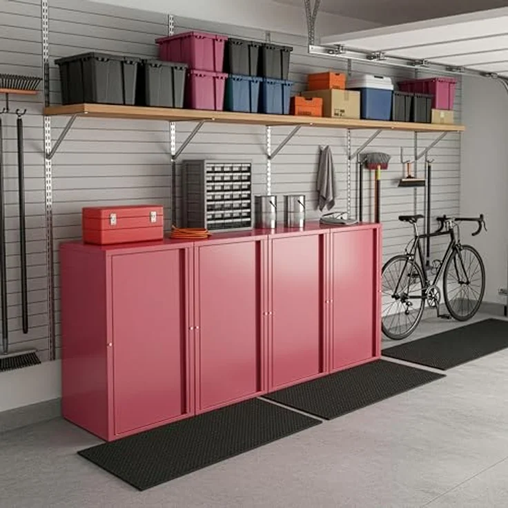 Metallschrank Burlöv Stahl Wassermelonenrot [en. casa] – Bild 7