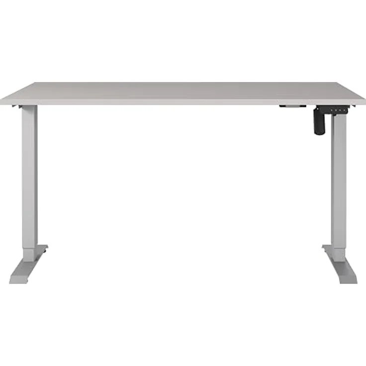 Germania Schreibtisch 8023-643, in Kaschmir/Silber, elektr. höhenverstellbar, 140 x 119 x 80 cm (BxHxT) – Bild 4