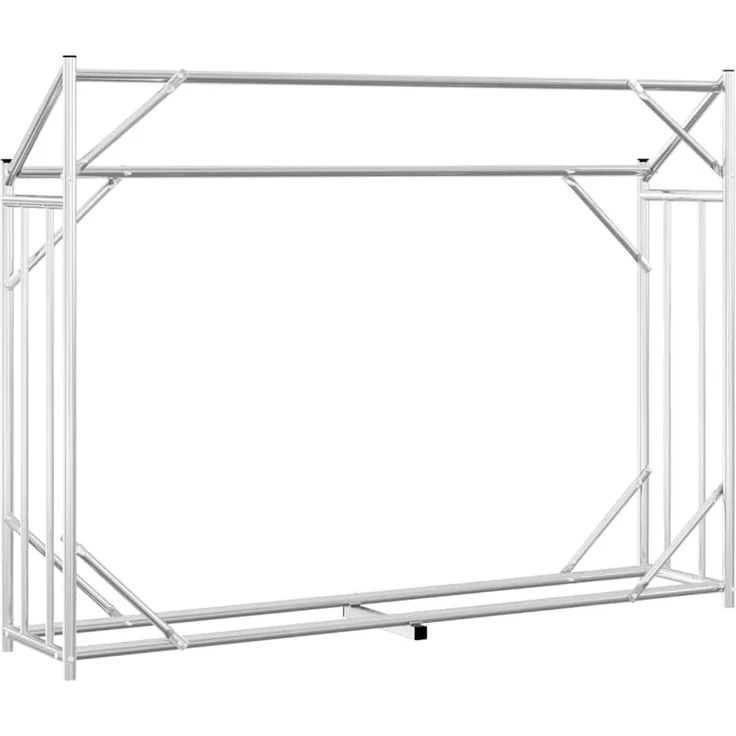 vidaXL Brennholzregal mit Regenschutz 151x40,5x110,5 cm Stahl Verzinkt 4104940 – Bild 6