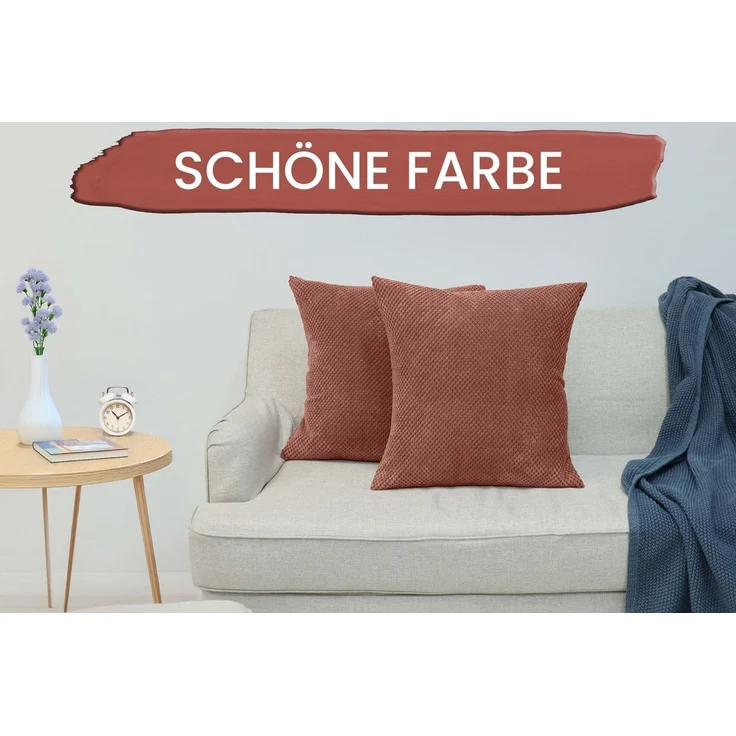 Amilian Kissenbezug 2er Set - Kissen Bezüge - Kissenhüllen - Zierkissenbezüge, (2 Stück), 40x40 cm, Kissenhülle für Sofakissen, Dekokissen, Kissen, Zierkissen – Bild 3