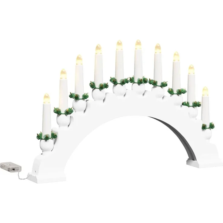 vidaXL Weihnachtskerzenbogen mit 10 LED Kerzen 3 stk. LEDs Warmes Weiß 42019710 – Bild 4