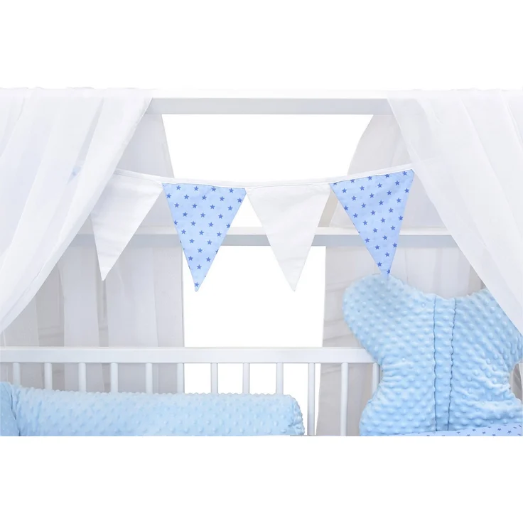 Baby-Delux Komplettbett Hausbett Babybett Schutzgitter Komplettset, 10-tlg, Kinderbett 60x120 cm weiß, Bettset verschiedene Designs – Bild 3