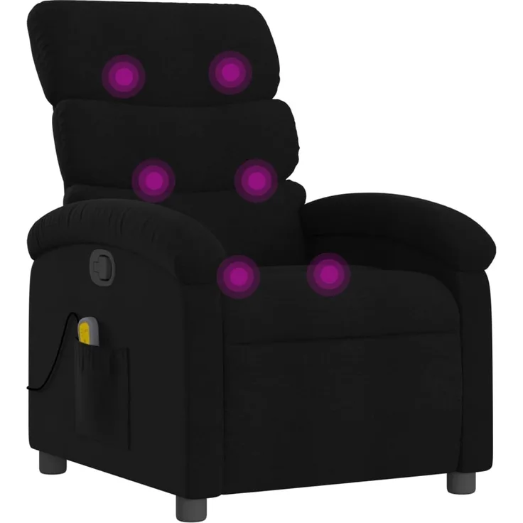 vidaXL Massage-Relaxsessel, schwarzer Stoff 3205811