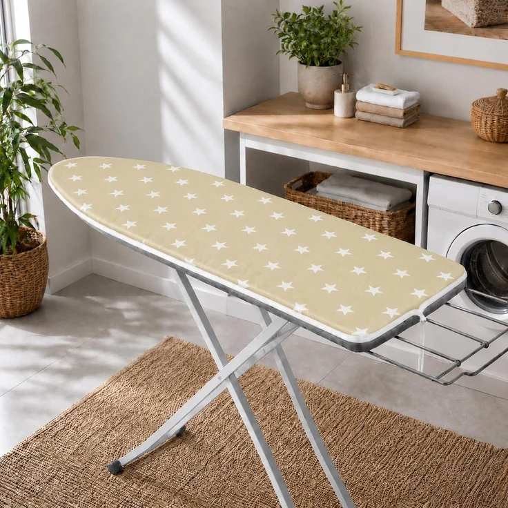 Bügelbrettbezug aus 100% Baumwolle - 131 x 47,5 cm mit Kordelzug – Bild 3