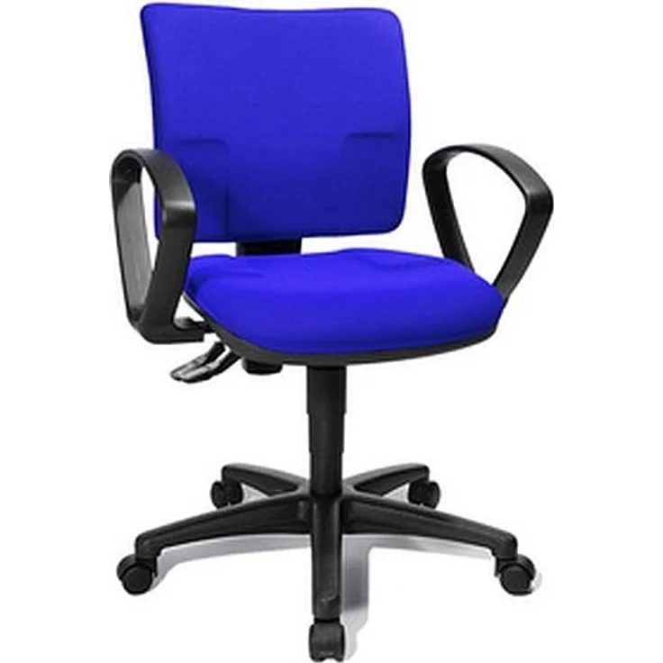 Topstar Bürodrehstuhl U 50, blau ohne Armlehnen-Teppichbodenrollen