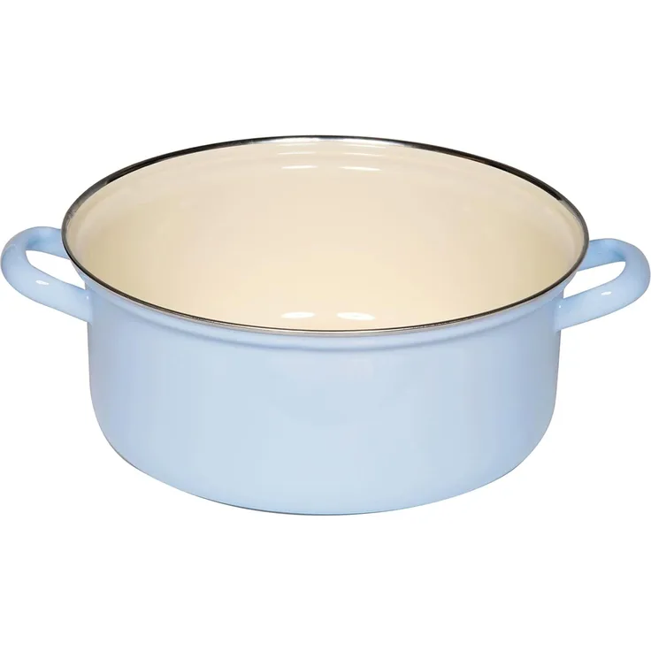 Riess Fleischtopf aus Emaille Blau 24 cm 4 L