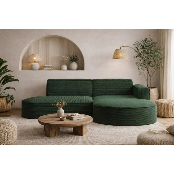 Kaiser Möbel Ecksofa Designer MODENA STUDIO L stoff Cord, Ecksofa, Cord Sofa, L-Form, Links/Rechts wählbar – Bild 5