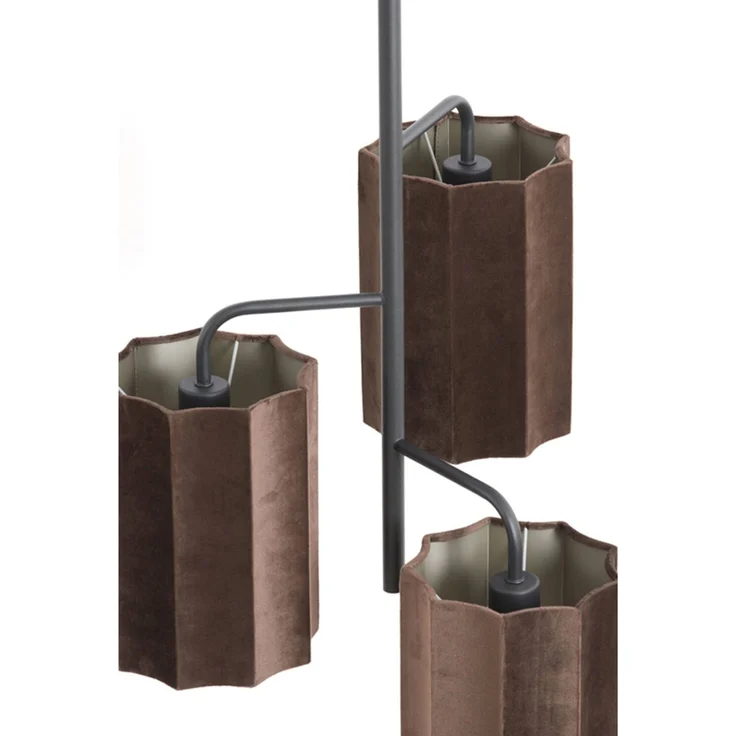 Deckenleuchte Hängeleuchte EDISA von Light & Living Ø48x25 cm Braun Samt – Bild 8