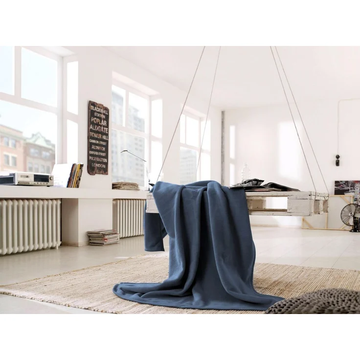 Wohndecke Cotton Home, Biederlack, im Uni Design, Kuscheldecke – Bild 2