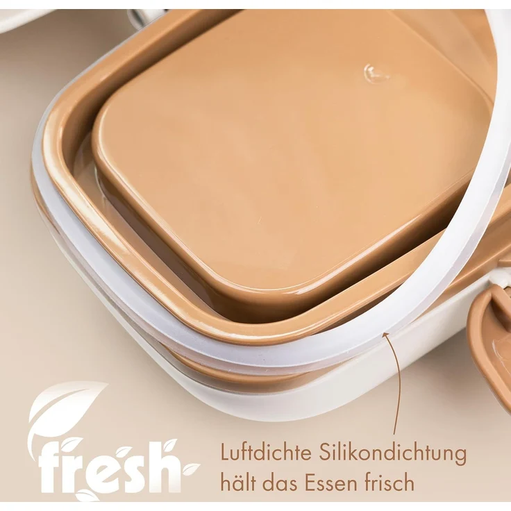 Elodie Details Brotdose für Kinder, BPA-freie Bento Box mit Fächern & Gabel | Spülmaschinen- & Mikrowellengeeignet | Snackbox für Schule & Kindergarten im Matten Design - 800ml, Blue Garden – Bild 2